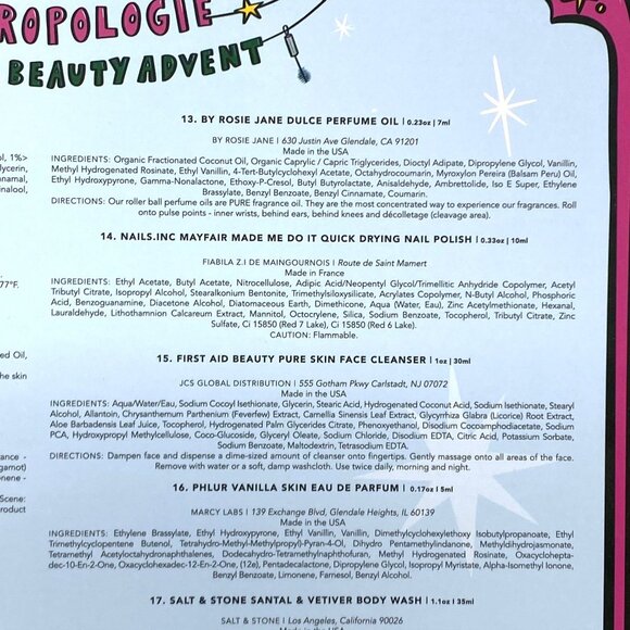 Anthropologie The 24 Days of Beauty Advent Calendar 2025 Edition Premium Samples - Picture 12 of 14